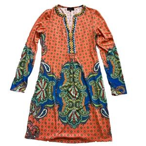 HALE BOB BEADED NECKLINE JERSEY DRESS SIZE SMALL BOHO CHIC DATE FEMININE